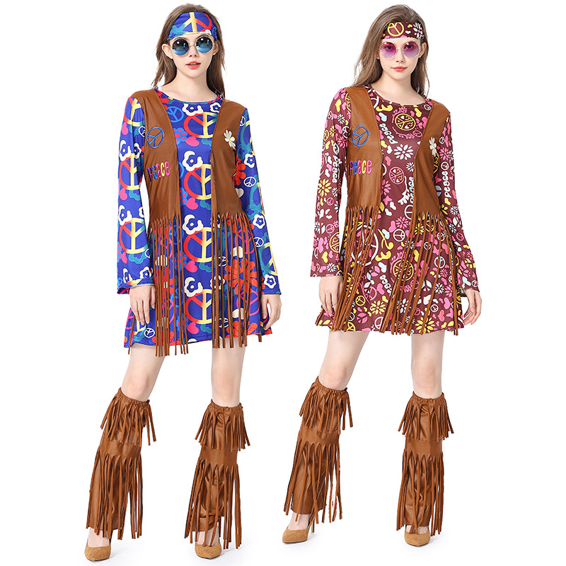 Women'S Accessories In The 60S - ฮาโลวีนดิสโก้ชุด 70s 60s Hippie คอสเพลย์เครื่องแต่งกายชุดแว่นตา 70s