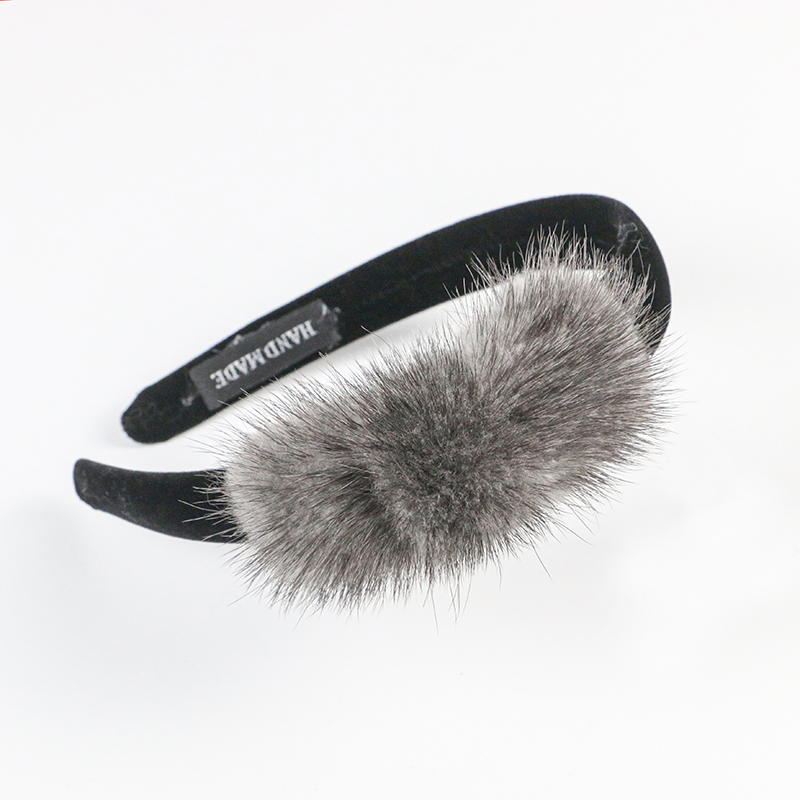 Women'S Vanity Accessories - ที่คาดผมขนมิงค์แท้สำหรับผู้หญิง คุณภาพสูง โบว์ผูกผม เครื่องประดับผม แฟชั่น กิ๊บติดผมขนนุ่มน่ารัก
