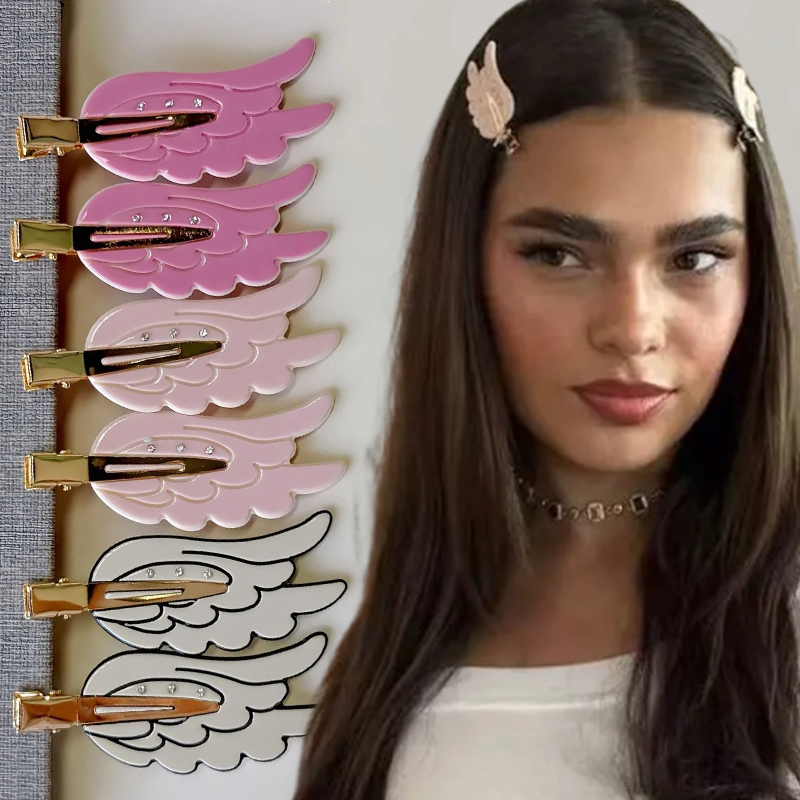 Women'S Vanity Accessories - กิ๊บติดผมรูปปีกน่ารัก 1/2 ชิ้น กิ๊บติดผมแบบไม่ทิ้งรอย กิ๊บติดผมโดปามีน กิ๊บติดผมข้างสำหรับผมแตกปลาย