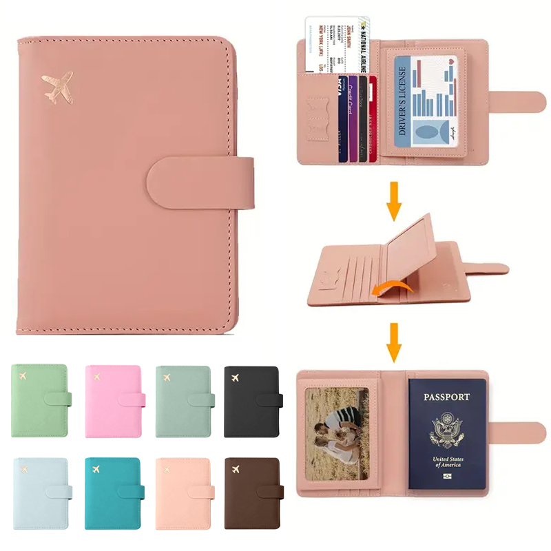 Women Accessories List - ซองใส่หนังสือเดินทางหนังกันน้ำพร้อมหัวเข็มน่ารัก - ปกสมุดเดินทางพร้อมช่องใส่บัตรสำหรับผู้ชายและผู้หญิง อุปกรณ์เสริมสำหรับการเดินทางโดยเครื่องบิน