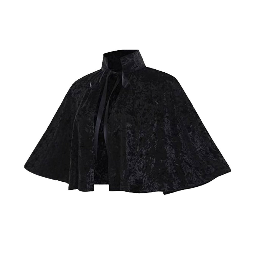 Women'S Accessories Louis Vuitton - ผ้าคลุมกำมะหยี่คอสเพลย์สไตล์วินเทจ สำหรับงานคาร์นิวัล งานปาร์ตี้สไตล์โกธิค ผ้าคลุมไหล่สั้นแบบแม่มด ผ้าคลุมไหล่ผู้หญิง เสื้อคลุมผู้ใหญ่