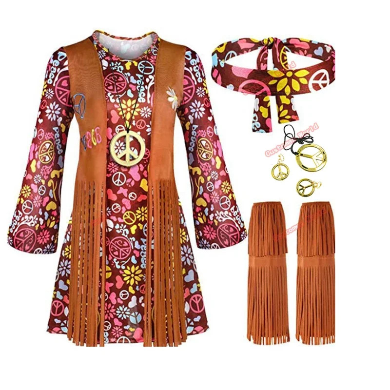Women'S Accessories In The 60S - ชุดแสดงบนเวทีสไตล์ยุค 60s 70s สำหรับงานปาร์ตี้ Peace Love