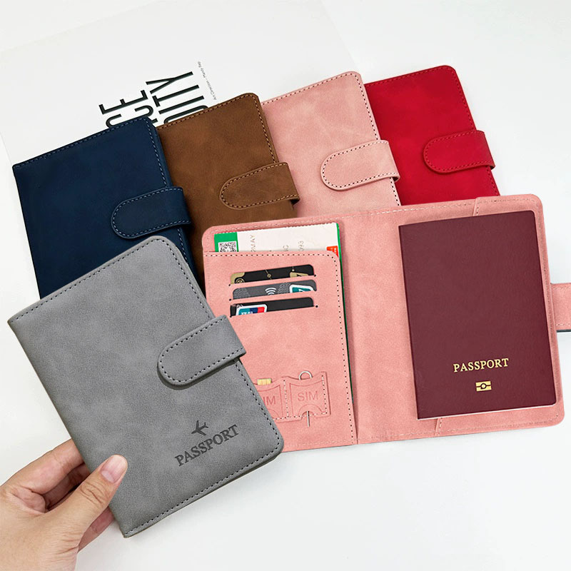 Women'S Accessories Wallet - ซองใส่พาสปอร์ตหนัง ป้องกัน RFID พร้อมช่องใส่บัตร อุปกรณ์เสริมการเดินทางสำหรับผู้หญิงและผู้ชาย พร้อมห่วงคล้อง