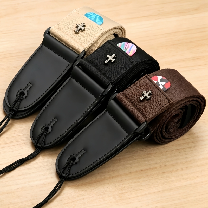 Women Electronic Accessories - สายสะพายกีตาร์วินเทจ Miwayer พร้อมช่องใส่ปิ๊ก สำหรับกีตาร์ไฟฟ้า กีตาร์โปร่ง กีตาร์โฟล์ค