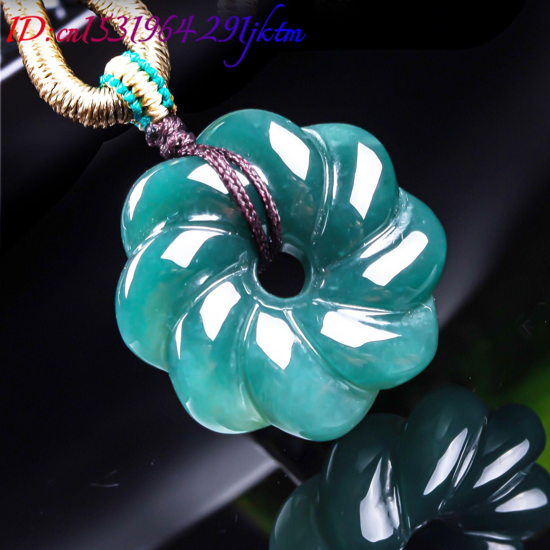 จี้สร้อยคอหยกพม่าแท้รูปดอกไม้  - Women Accessories For Gift บทวิจารณ์และราคา