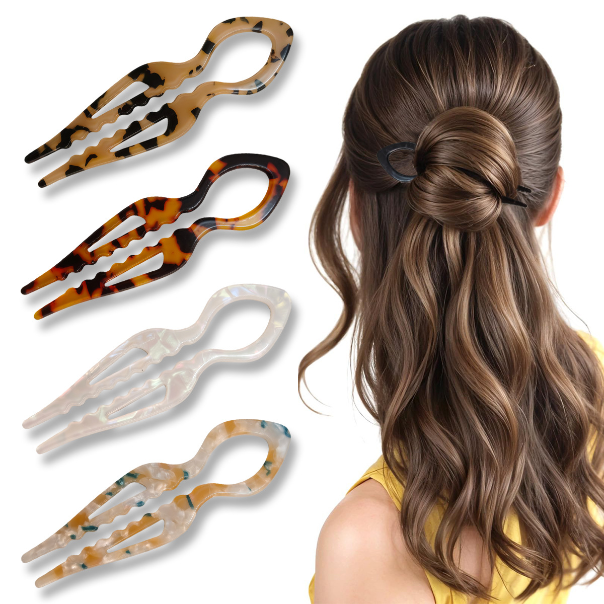กิ๊บติดผมรูปตัวยู ลายกระดองเต่ - Women Accessories Shop บทวิจารณ์และราคา