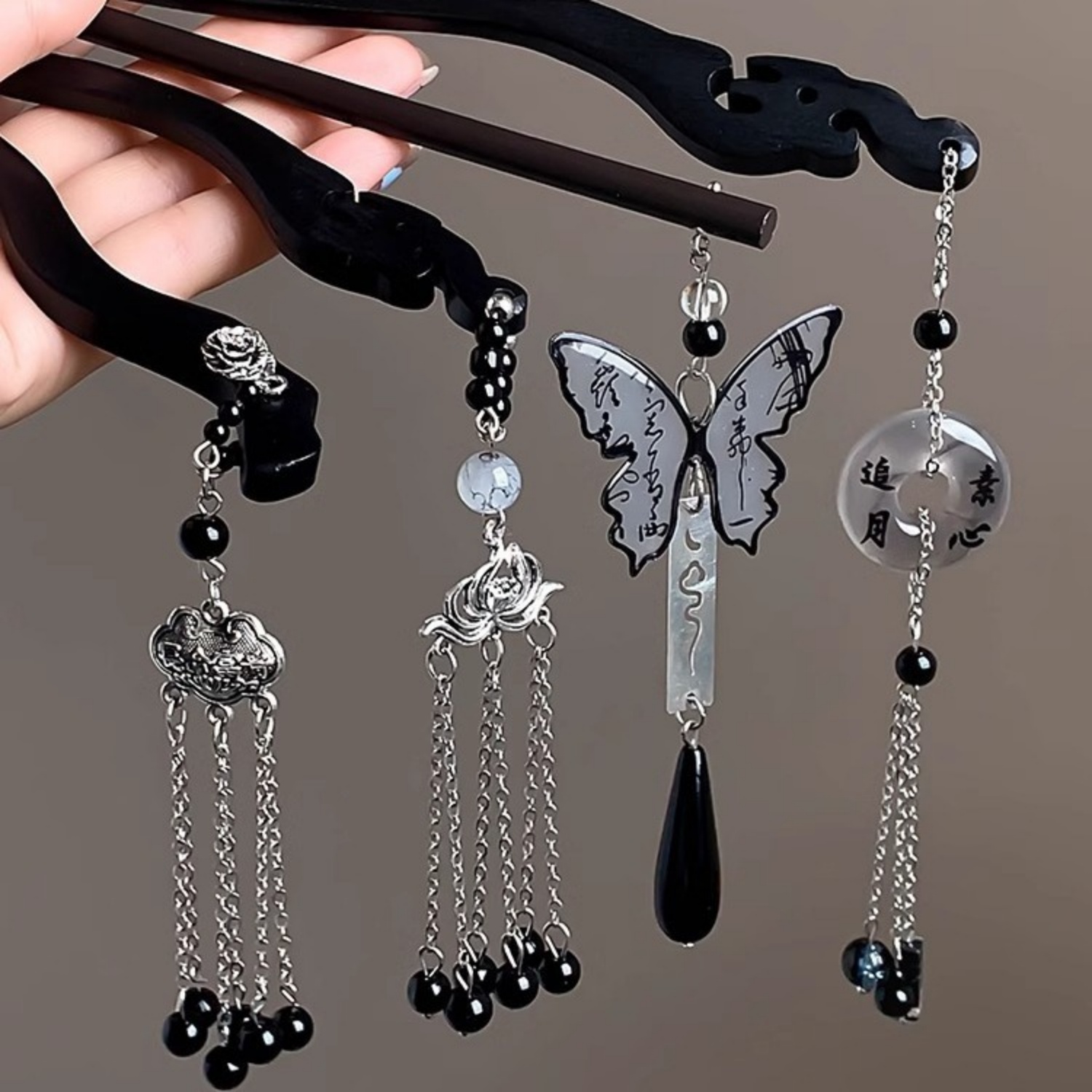 หรูหราไม้พู่ Hairpin สําหรับผู - Women Accessories Shop บทวิจารณ์และราคา