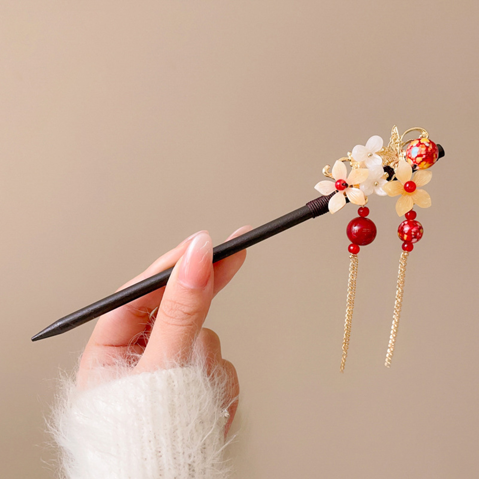 ปิ่นปักผมแบบจีนประดับดอกไม้และ - Women Accessories Shop บทวิจารณ์และราคา