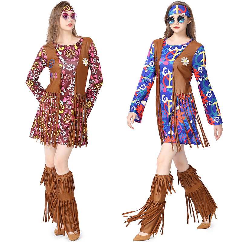 ฮาโลวีนดิสโก้ชุด 70s 60s Hippi - Women'S Accessories In The 60S บทวิจารณ์และราคา
