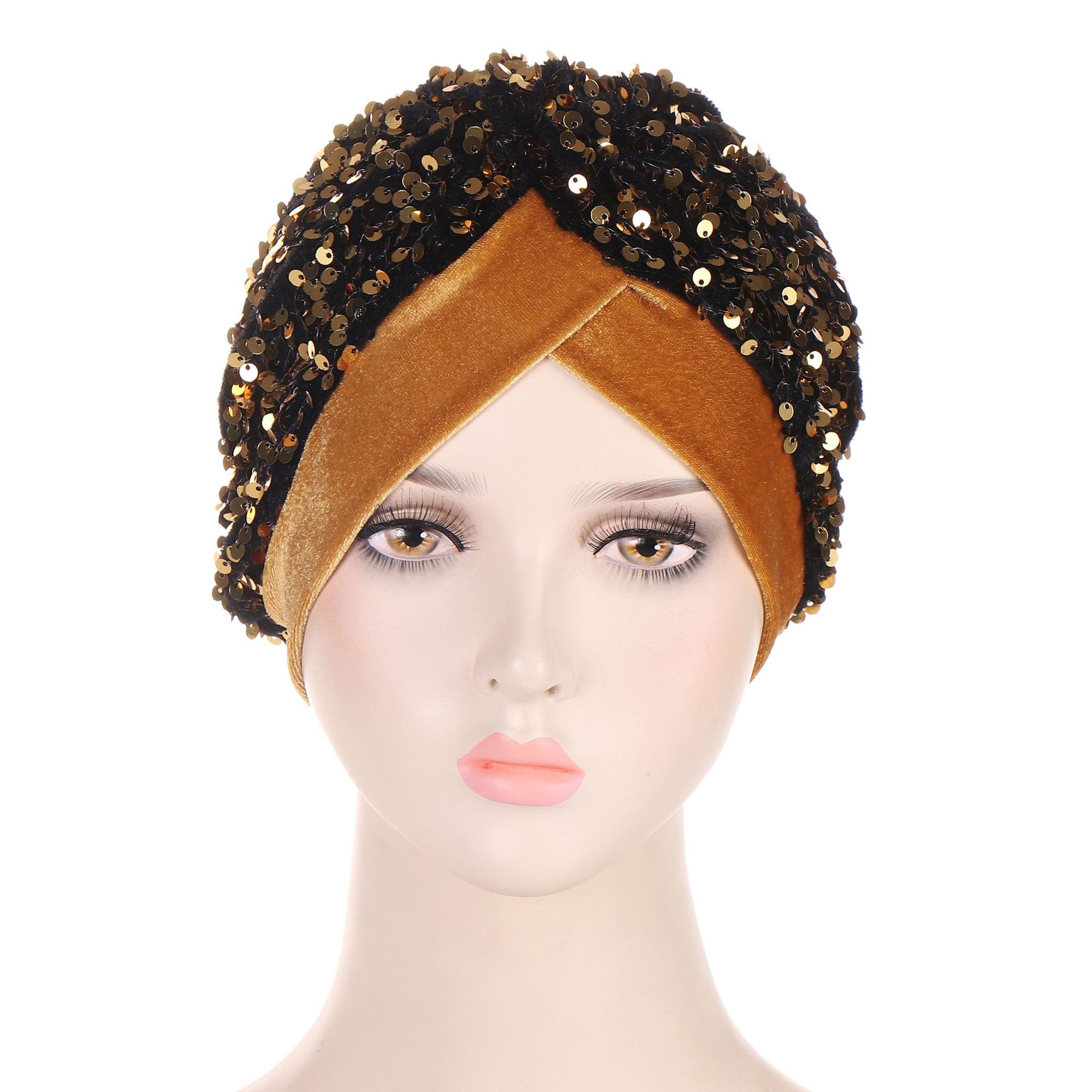 Glitter Sequins กํามะหยี่ Turb - Women Accessories India บทวิจารณ์และราคา