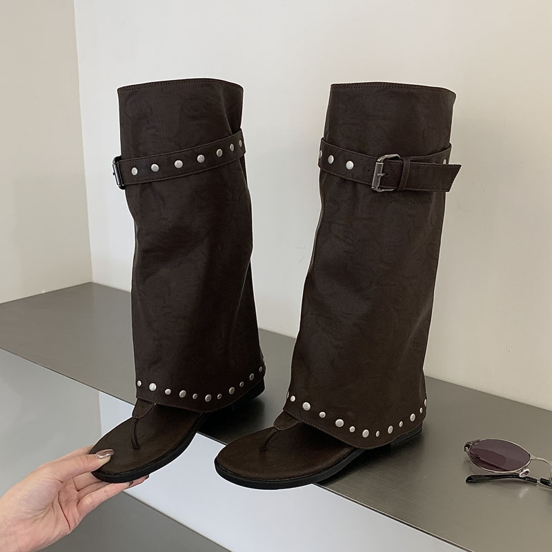รองเท้าบูทส้นเตี้ยแบบสวม ดีไซน - Women Electronic Accessories บทวิจารณ์และราคา