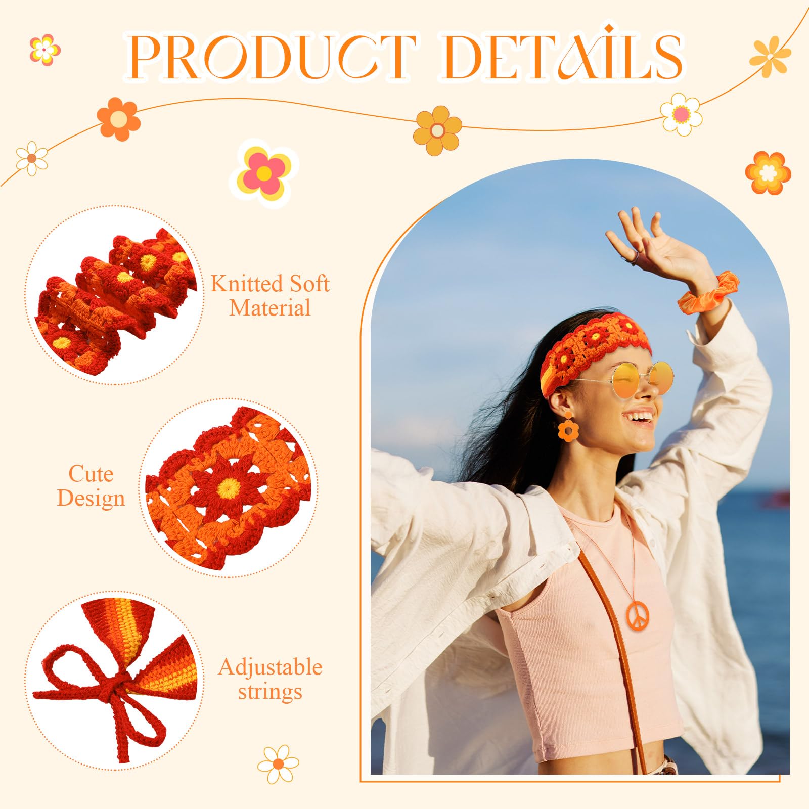 5 ชิ้น 60s 70s อุปกรณ์เสริมฮิป - Women'S Accessories In The 60S บทวิจารณ์และราคา