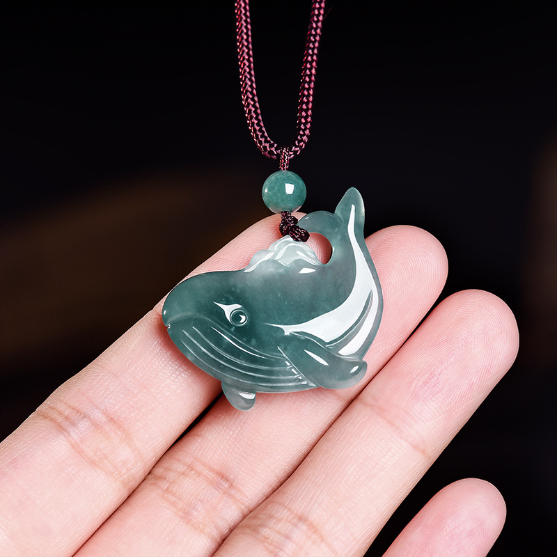 จี้สร้อยคอหยกพม่าแท้รูปปลาวาฬ  - Women Accessories For Gift บทวิจารณ์และราคา