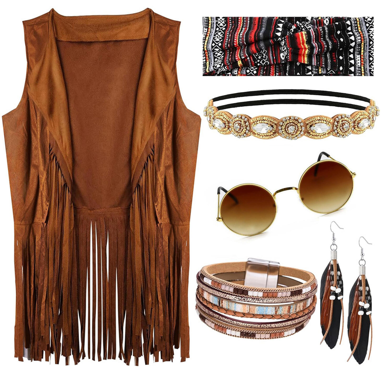 ชุดเครื่องประดับสไตล์ฮิปปี้สำห - Women'S Accessories In The 60S บทวิจารณ์และราคา