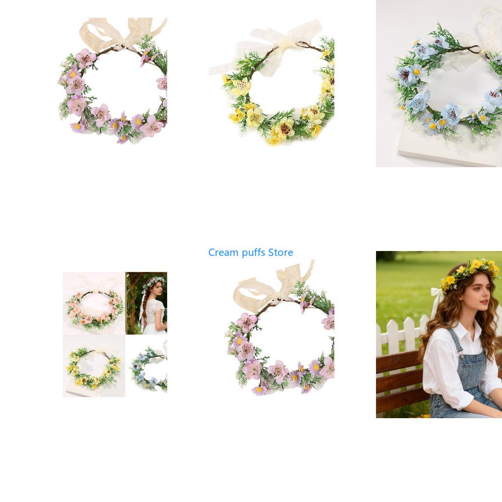 ที่คาดผมดอกไม้ยืดหยุ่นน้ำหนักเ - Women Accessories Description บทวิจารณ์และราคา