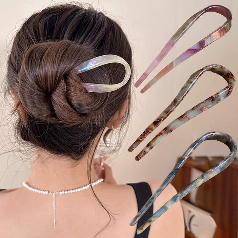กิ๊บติดผมรูปตัว U อะซิเตทอะคริ - Women Accessories Shop บทวิจารณ์และราคา