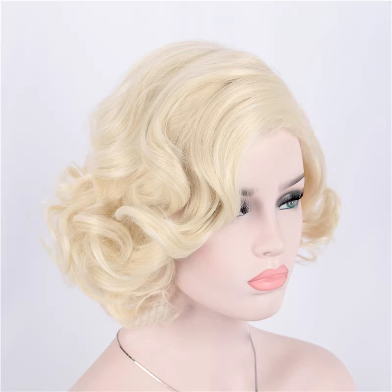 วิกผมสังเคราะห์สั้นหยิกสีบลอนด - Women'S Accessories In The 60S บทวิจารณ์และราคา