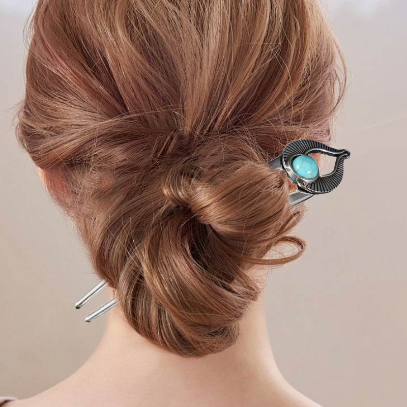 กิ๊บติดผมรูปตัวยูสีฟ้าเทอร์ควอ - Women Accessories Shop บทวิจารณ์และราคา