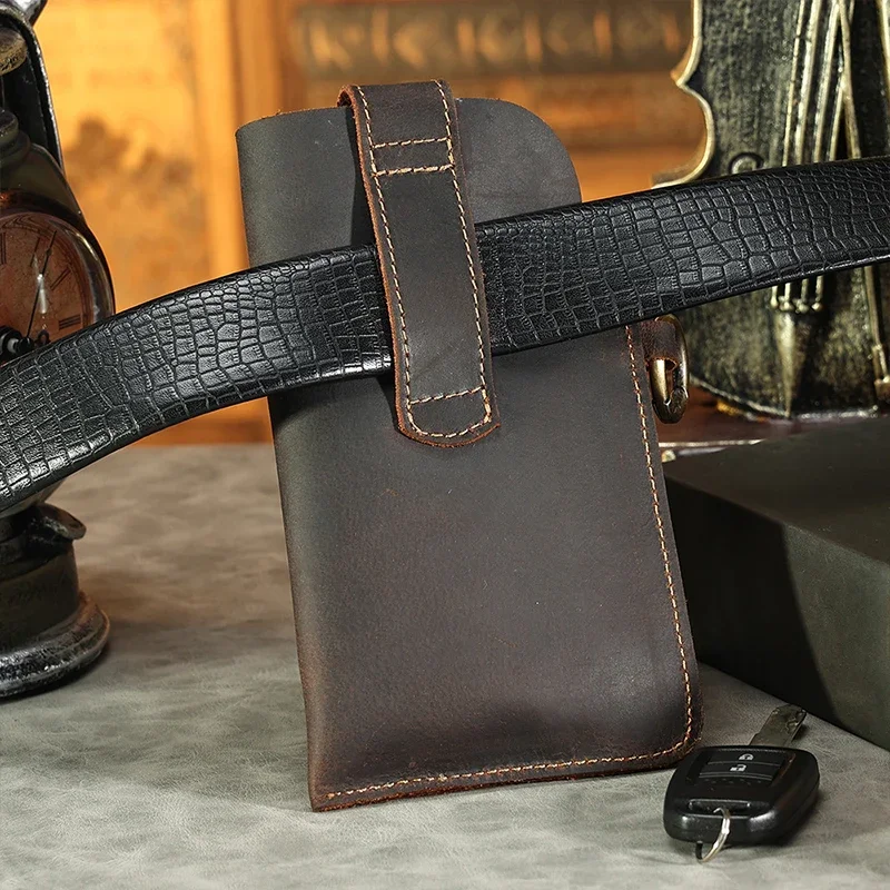 บุรุษหนังแท้เอวกระเป๋าโทรศัพท์ - Women Electronic Accessories บทวิจารณ์และราคา