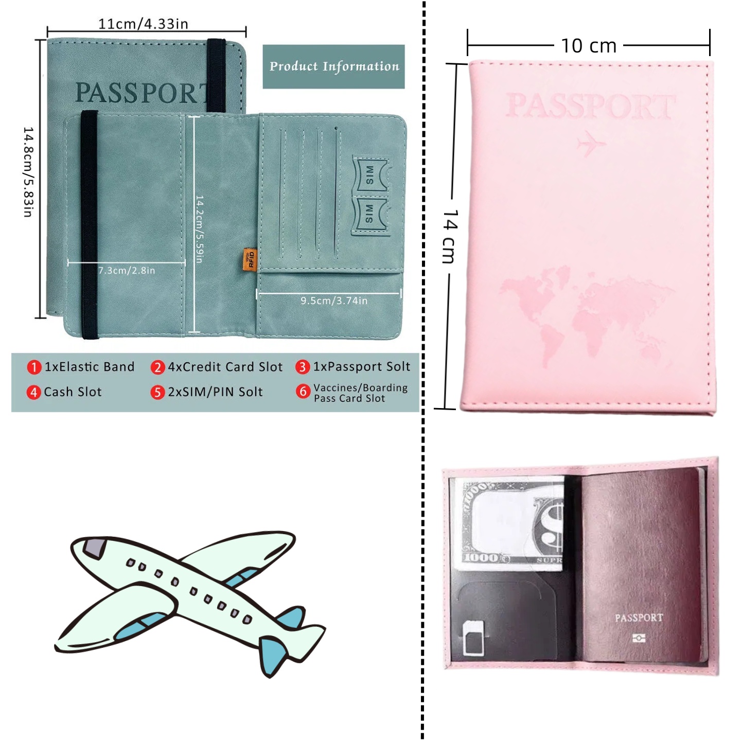 ปกหนังสือเดินทาง RFID สไตล์วิน - Women'S Accessories Wallet บทวิจารณ์และราคา